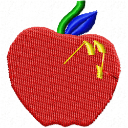 Apple Embroidery Design 12